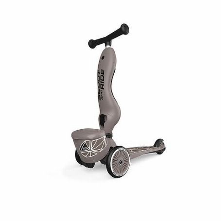 Trottinette 2 en 1 - Highwaykick 1 Lifestyle - Lignes brunes | Scoot & Ride
