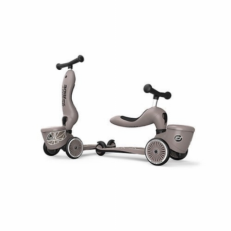 Trottinette 2 en 1 - Highwaykick 1 Lifestyle - Lignes brunes | Scoot & Ride