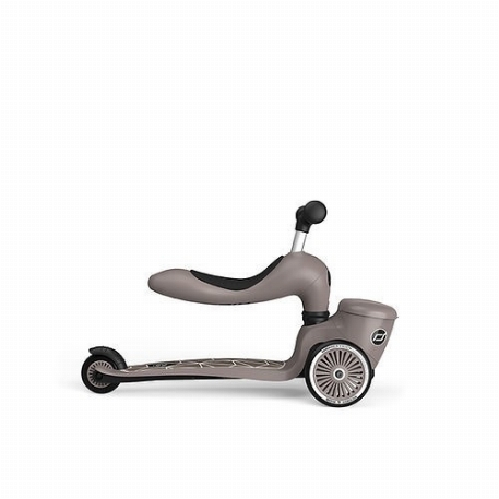 Trottinette 2 en 1 - Highwaykick 1 Lifestyle - Lignes brunes | Scoot & Ride