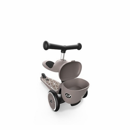 Trottinette 2 en 1 - Highwaykick 1 Lifestyle - Lignes brunes | Scoot & Ride