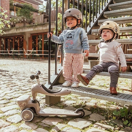 Trottinette 2 en 1 - Highwaykick 1 Lifestyle - Lignes brunes | Scoot & Ride