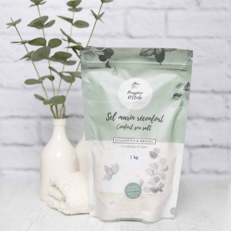 Sel marin réconfort - Eucalyptus / Menthe | Savonnerie Poussière d'Étoile