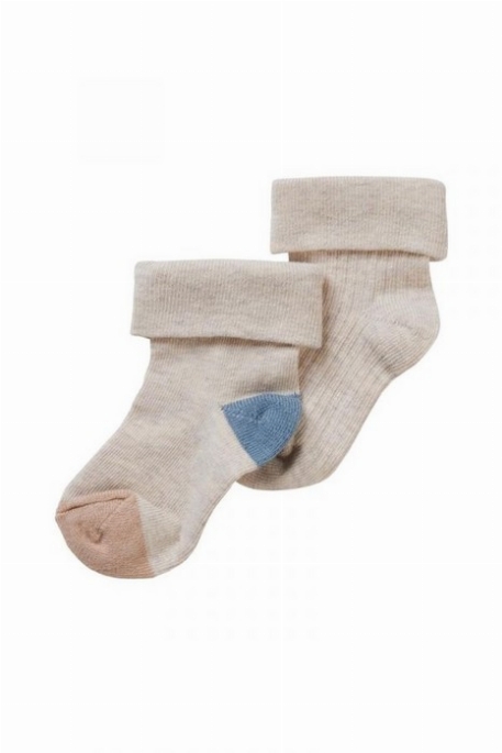 Chaussettes Biologiques Broadway - Oatmeal | Noppies 3-6 M