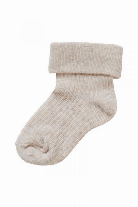 Chaussettes Biologiques Broadway - Oatmeal | Noppies 3-6 M