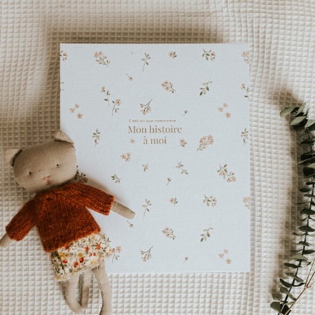 Livre de bébé - Floral Beige | Le Petit Tableau Noir