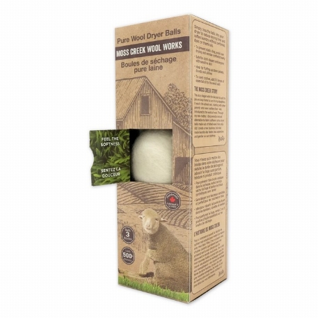 Balles de séchage (boîte) - Blanc | Moss Creek Wool Works