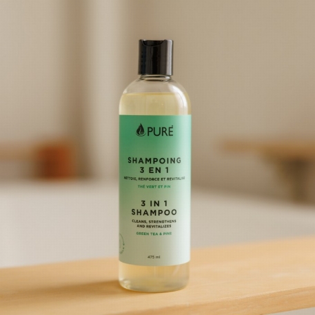 Shampoing 3 en 1 - Thé vert et pin  | Pure