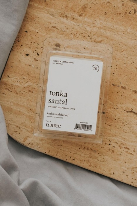 Pastilles de cire de soya - Tonka Santal | Marée