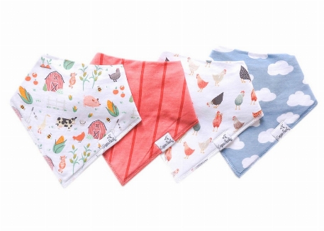 Bavoirs Bandanas - Farmstead | Copper Pearl