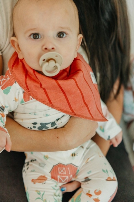 Bavoirs Bandanas - Farmstead | Copper Pearl