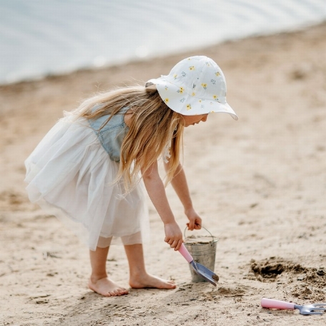 Chapeau en coton UV - Yellow Flower | Jan & Jul