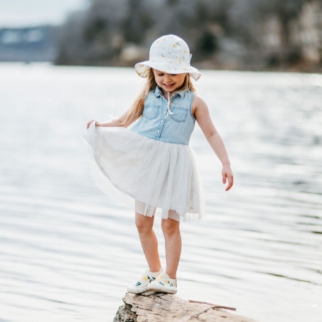 Chapeau en coton UV - Yellow Flower | Jan & Jul