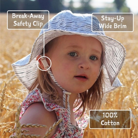 Chapeau en coton UV - Yellow Flower | Jan & Jul