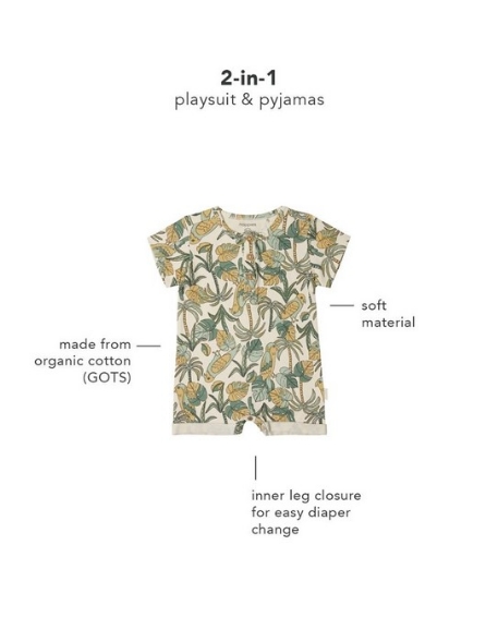 Romper Beach City - Wihtecap Gray | Noppies