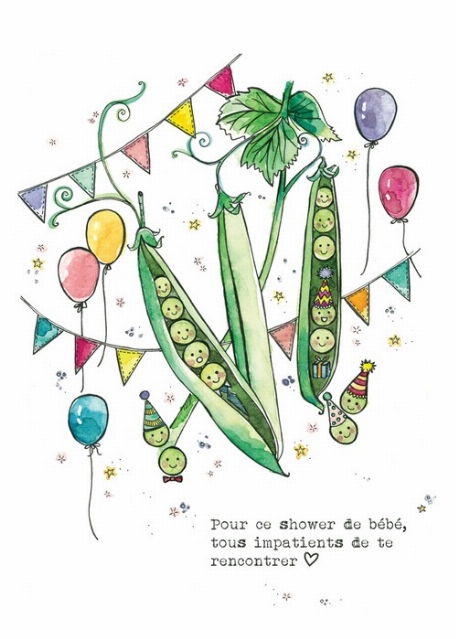 Carte de souhait - Petits Pois 5 | Stéphanie Renière Shower