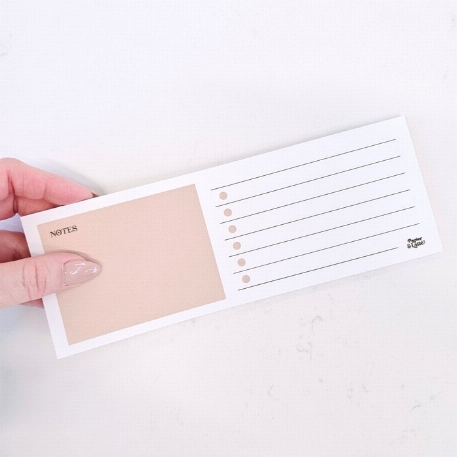 Bloc-notes autocollant - 3"x8" - Café au lait | Papier & Latté