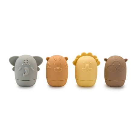 Jouets de bain animaux en silicone - Land safari | Noüka