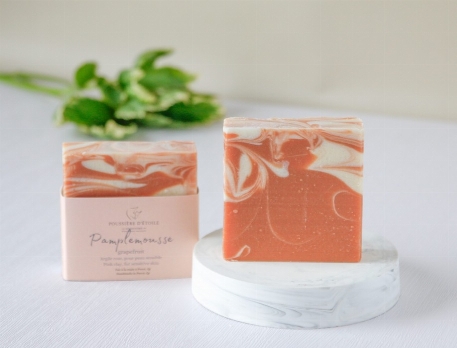 Savon en barre - Pamplemousse | Savonnerie Poussière D'Étoile