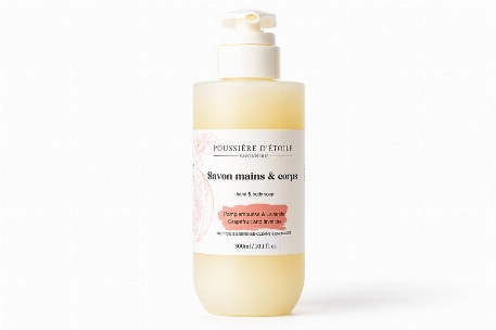 Savon liquide mains et corps - Pamplemousse et lavande - 300ml | Savonnerie Poussière d'Étoile