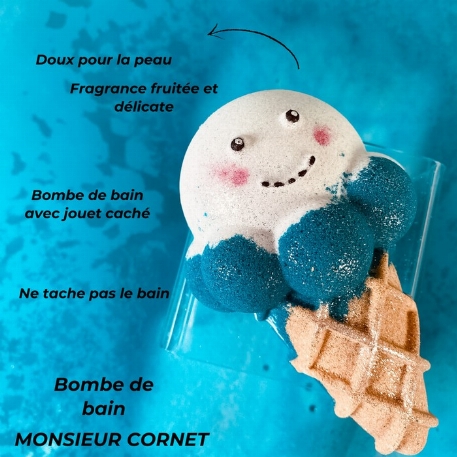 Bombe de bain avec surprise  - Monsieur cornet | La Fabrik
