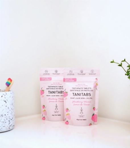 Dentifrice en pastilles - Recharge compostable - Fraise / 62 comprimés | TANIT