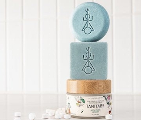 Pastilles de dentifrice en pot réutilisable - Menthe fraîche / 124 comprimés | TANIT