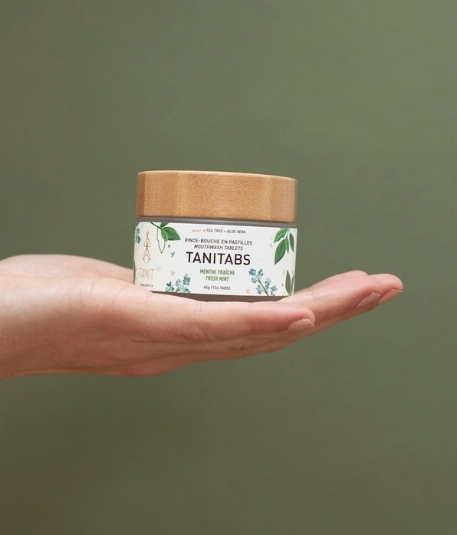 Pastilles de rince-bouche en pot réutilisable - Menthe fraîche / 124 comprimés | TANIT