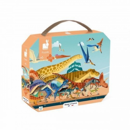 Casse-tête 100 mcx - Panoramique Dinosaures | Janod