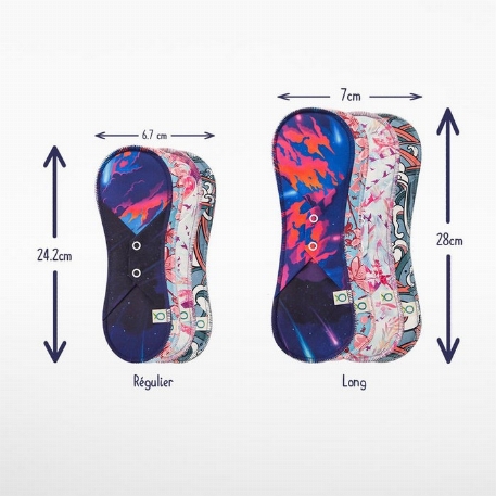 Serviette hygiénique lavable - Régulière - Teint -  Chasse Galerie | Öko Créations