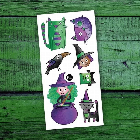Tatouages temporaires - Frankenchat et les sorcières | PICO