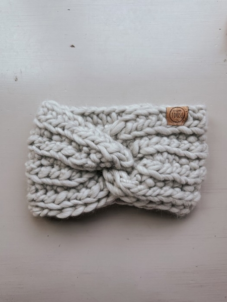 Bandeau de laine torsadé - Coconut | Les Petits Tousi