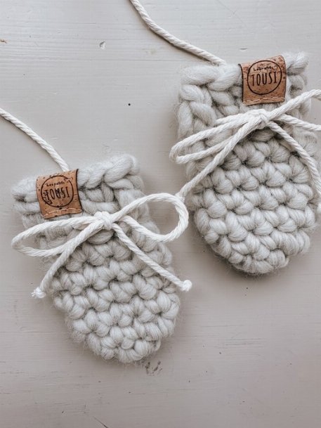 Mitaines de laine - Coconut | Les Petits Tousi 0-6M