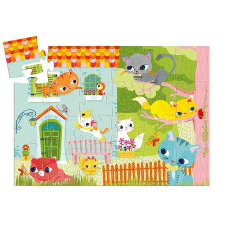 Puzzle silhouette - Pachat et ses amis - 24 pcs | Djeco