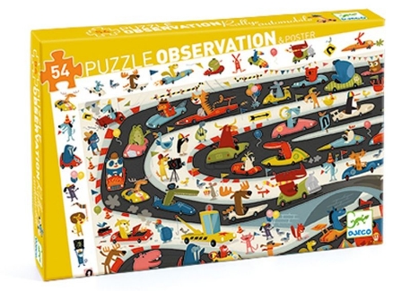Puzzle observation - Rallye automobile - 54 pcs | Djeco