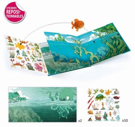 Histoires de stickers - Les aventures en mer | Djeco