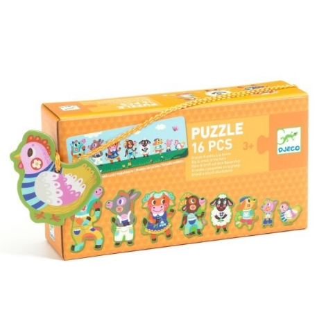 Puzzle duo-trio - Grands & petits à la ferme | Djeco