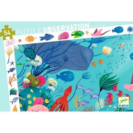 Puzzle observation - Aquatique - 54 pcs | Djeco