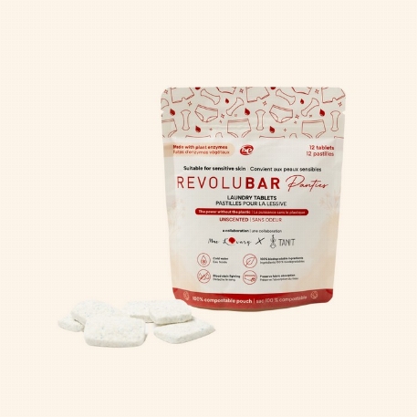 Pastilles de détergent pour culottes menstruelles - Revolubar | Mme L'Ovary