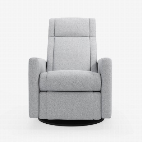 Fauteuil motorisé berçant pivotant et inclinable avec appui pied intégré Nelly - Arlo Grey/Sylver | Jaymar