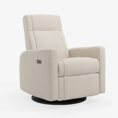 Fauteuil motorisé berçant pivotant et inclinable avec appui pied intégré Nelly - Beyond Sheep Cream | Jaymar