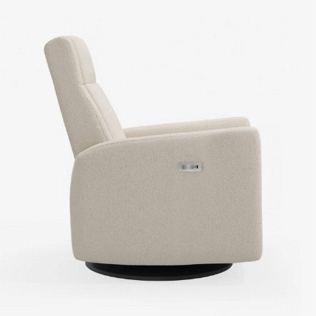 Fauteuil motorisé berçant pivotant et inclinable avec appui pied intégré Nelly - Beyond Sheep Cream | Jaymar