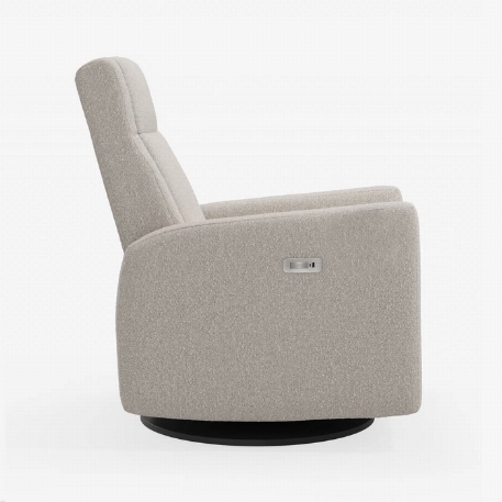 Fauteuil motorisé berçant pivotant et inclinable avec appui pied intégré Nelly - Beyond Sheep Vanilla | Jaymar