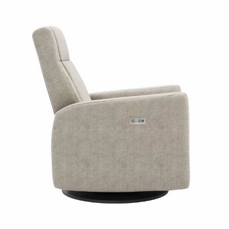 Fauteuil motorisé berçant pivotant et inclinable avec appui pied intégré Nelly - Breather Driftwood | Jaymar