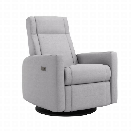 Fauteuil motorisé berçant pivotant et inclinable avec appui pied intégré Nelly - Como Dove Grey | Jaymar