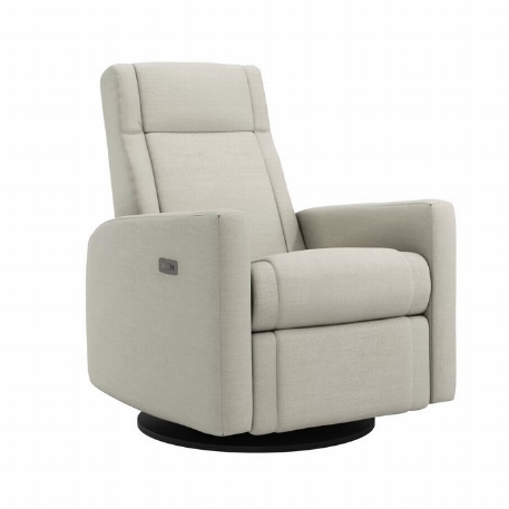 Fauteuil motorisé berçant pivotant et inclinable avec appui pied intégré Nelly - Como Sand | Jaymar