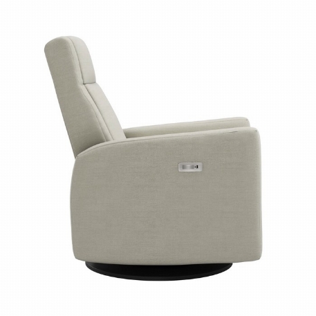 Fauteuil motorisé berçant pivotant et inclinable avec appui pied intégré Nelly - Como Sand | Jaymar