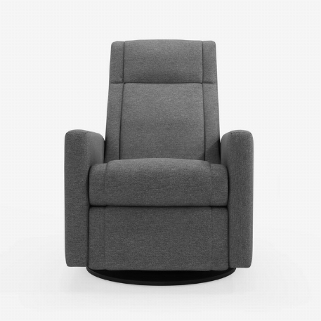 Fauteuil motorisé berçant pivotant et inclinable avec appui pied intégré Nelly - Nexus Charcoal | Jaymar