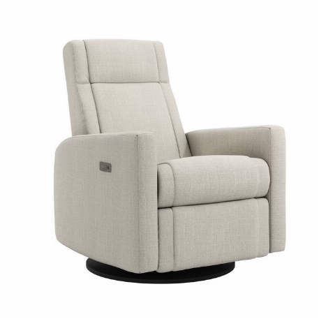 Fauteuil motorisé berçant pivotant et inclinable avec appui pied intégré Nelly - Nubia Ivory | Jaymar