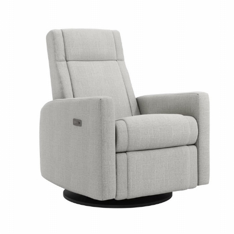 Fauteuil motorisé berçant pivotant et inclinable avec appui pied intégré Nelly - Nubia Silver | Jaymar
