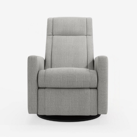 Fauteuil motorisé berçant pivotant et inclinable avec appui pied intégré Nelly - Nubia Silver | Jaymar